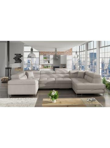 MF Design Lavin Recamiere Rechts in Beige -  (L) 340 x (B) 340 x (H) 90 cm
