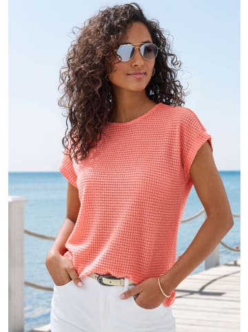 Vivance Kurzarmshirt in apricot, indigo