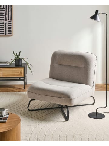 Beliani Sessel LINDAL in Beige/Schwarz - (W) 85 x (H) 85 x (L) 83 cm