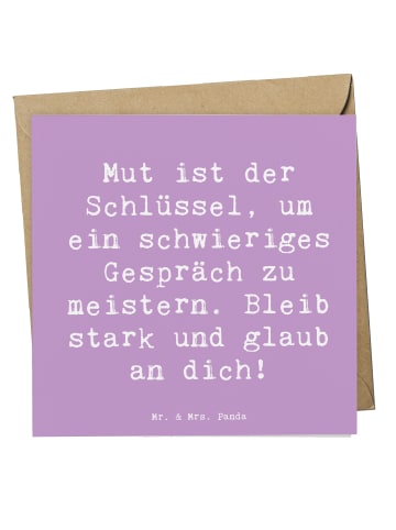 Mr. & Mrs. Panda Doppelkarte Spruch Ein schwieriges Gespräch füh... in Lavendeltraum