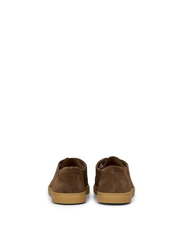 Marc O'Polo Slipper Model Karo im Wallabee-Stil in dark taupe