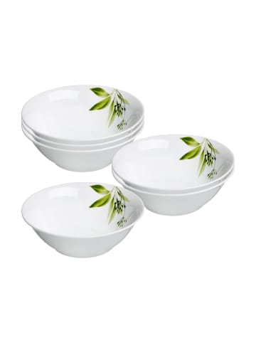 Ritzenhoff & Breker 6er Set Beilagenschalen Evora ø 14 cm weiß-grün in weiß-grün