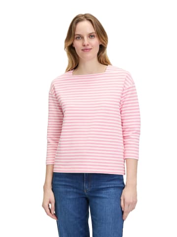 BETTY & CO Ringelshirt mit U-Boot-Ausschnitt in Rot/Weiß