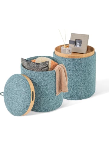 COSTWAY Sitzhocker 2er Set in Blau