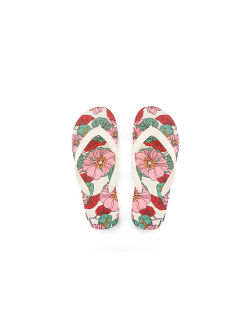 Flip Flop Sandalen "originals*flower power" in creme mehrfarbig