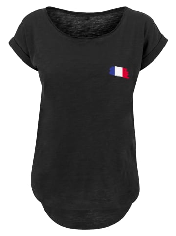 F4NT4STIC Long Cut T-Shirt France Frankreich Flagge Fahne in schwarz