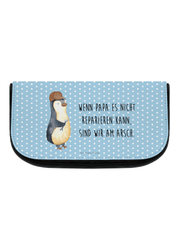 Mr. & Mrs. Panda Schminktasche Wenn Papa es nicht reparieren kan... in Blau Pastell