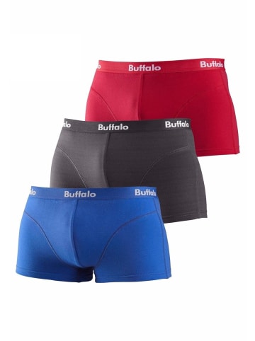 Buffalo Boxershorts in rot, royalblau, anthrazit