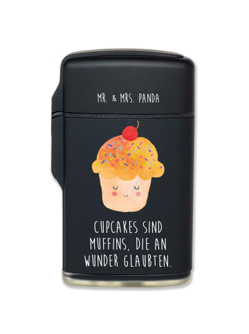 Mr. & Mrs. Panda Feuerzeug Cupcake mit Spruch in Schwarz