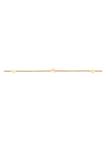 Elli Halskette 925 Sterling Silber Astro, Halbmond, Sterne, Stern in Gold