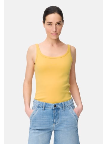 Camel Active Figurbetontes Top aus reiner Baumwolle in Gelb