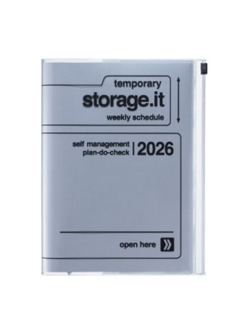 Marks Europe Kalender - MARK'S 2025/26 Taschenkalender, A5 Storage.it, Silver