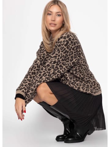 SASSYCLASSY Plissée-Rock mit Futter in Schwarz