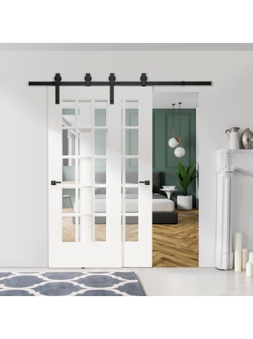 HOMCOM Schiebetor-200B x0,6T x 4H cm-Schwarz