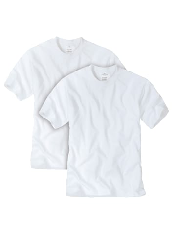 Tom Tailor Baumwolle, Single-Jersey Unterhemd 2er-Pack in weiß