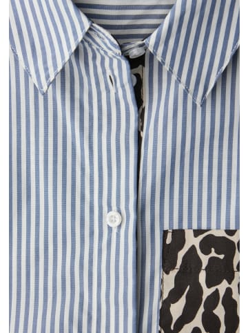 Street One Bluse in blau weiß