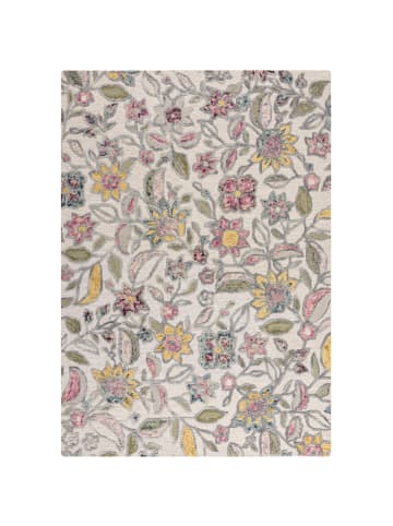 KADIMA DESIGN Wollteppich Botanisch Floral mit Aquarell-Effekt, Wohnzimmer in Multicolor