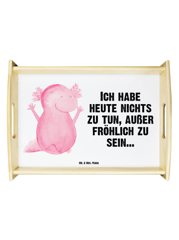 Mr. & Mrs. Panda Küchentablett Axolotl Hurra mit Spruch in Weiß