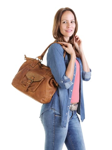 Samantha Look Shopper echt Leder in cognac