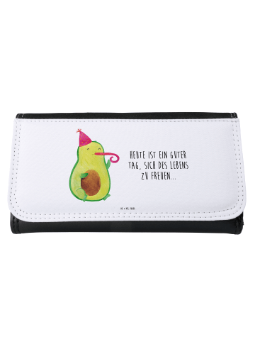 Mr. & Mrs. Panda Portemonnaie für Damen Avocado Feier mit Spruch in Weiß