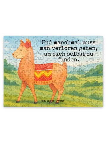 Mr. & Mrs. Panda Puzzle Alpaka Stolz Design mit Spruch in Weiß