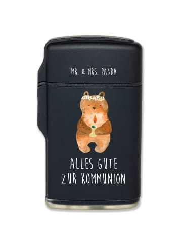 Mr. & Mrs. Panda Feuerzeug Bär Kommunion mit Spruch in Schwarz