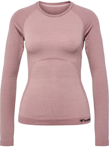 Hummel Hummel T-Shirt Hmlclea Yoga Damen Dehnbarem Atmungsaktiv Schnelltrocknend Nahtlosen in WOODROSE/ROSE TAUPE MELANGE