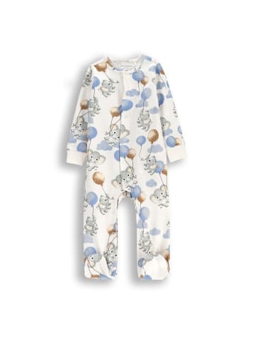 Coccodrillo Strampler mit Füßen in ecru