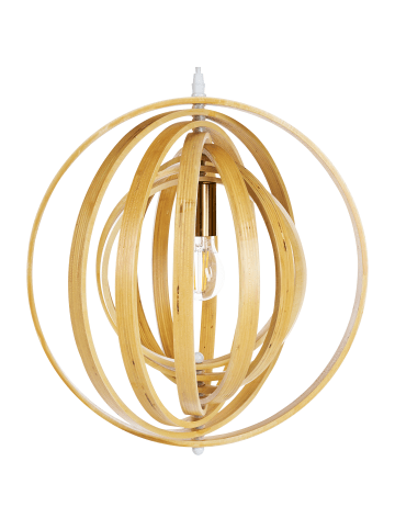 Beliani Pendelleuchten MURRELL in Braun/Weiß - (W) 40 x (H) 142 x (L) 40 cm