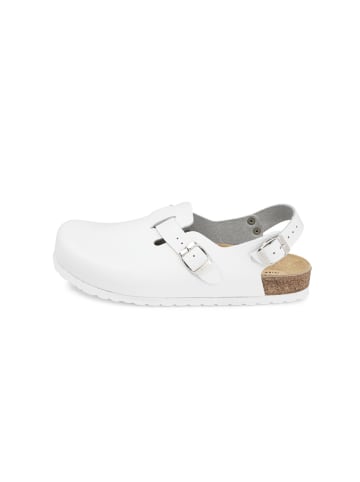 VITAFORM Vollrindleder Clogs in weiß