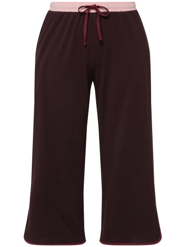 Ulla Popken Pyjama-Hose in schwarze kirsche