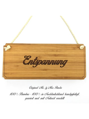 Mr. & Mrs. Panda Türschild Entspannung mit Spruch in Keine Angabe