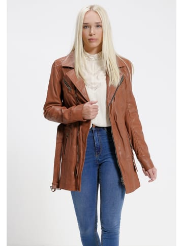 COCO BLACKLABEL since1986 Leder Kurzmantel Sara in cognac