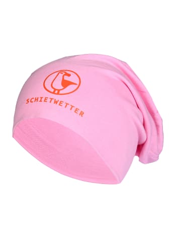 SCHIETWETTER Beanie mit Print Möwe in pink/orange