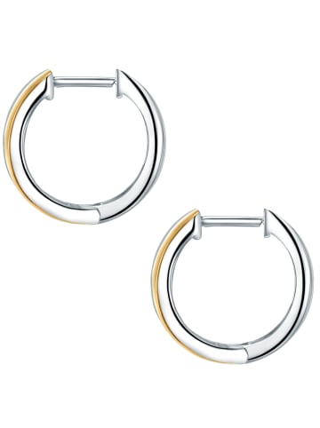 Lulu & Jane Diamant-Creolen aus Sterling Silber mit Diamant in silber/gelbgold