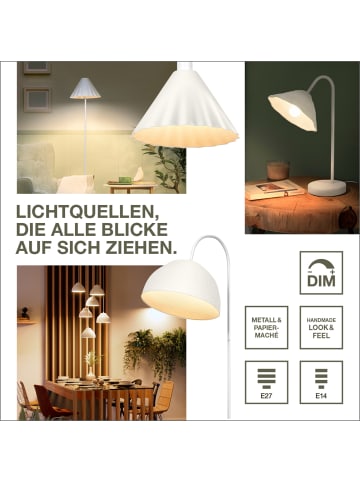 LEDVANCE Weiße Dekor Kamelglocke Metall- und Pappmaché-Hängelampe, E27, 375 mm
