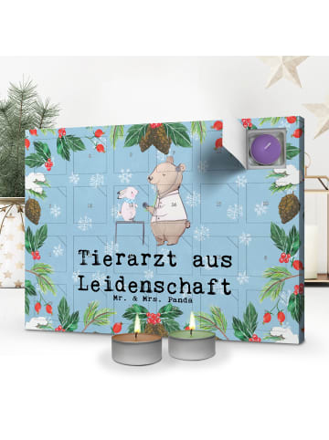 Mr. & Mrs. Panda Adventskalender Tierarzt Leidenschaft mit Spruch in Eisblau