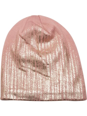 styleBREAKER Feinstrick Beanie Mütze in Altrose / Rosegold