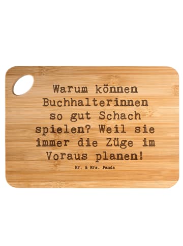 Mr. & Mrs. Panda Schneidebrett Spruch Buchhalterin Schachmeister... in Braun