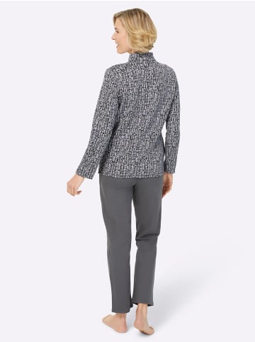 WITT WEIDEN Hausanzug in anthrazit-flieder-gemustert