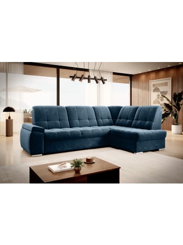 MF Design Saido Recamiere Rechts in Marineblau -  (L) 272 x (B) 272 x (H) 95 cm