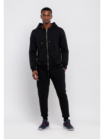 Tom Barron Jogginganzug REGULAR FIT ZIPPER SWEATSHIRT AND PANT SETS in BLACK
