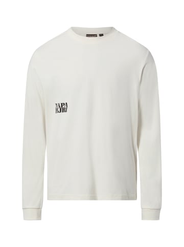 Napapijri Langarmshirt Lodestar in ecru mehrfarbig