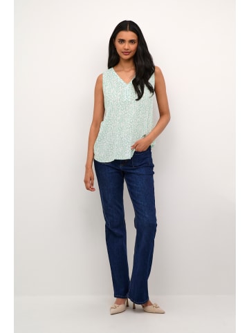 Kaffe Ärmellose Bluse KAamber in Granite Green/ Chalk Flower