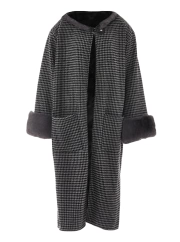 Usha Women Poncho in Dunkelgrau