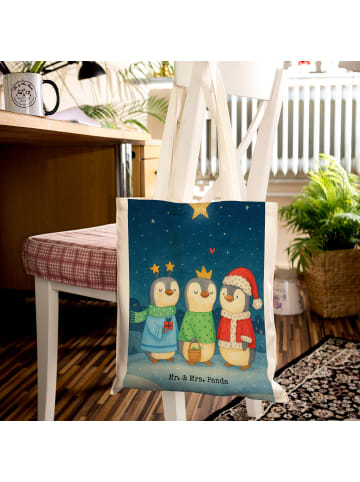 Mr. & Mrs. Panda Umhängetasche Winterzeit Heilige drei Könige De... in Weiß