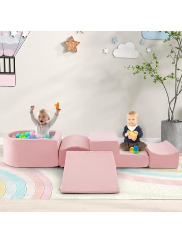 COSTWAY 5 TLG. Schaumstoffbausteine ohne Bälle in Rosa