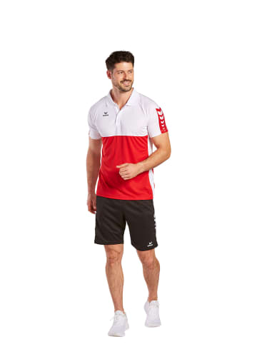 erima Six Wings Poloshirt in rot/weiss