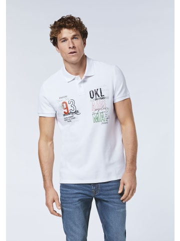 Oklahoma Jeans Poloshirt in Weiß