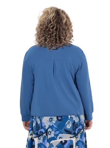 Ulla Popken Sweatjacke in denimblau